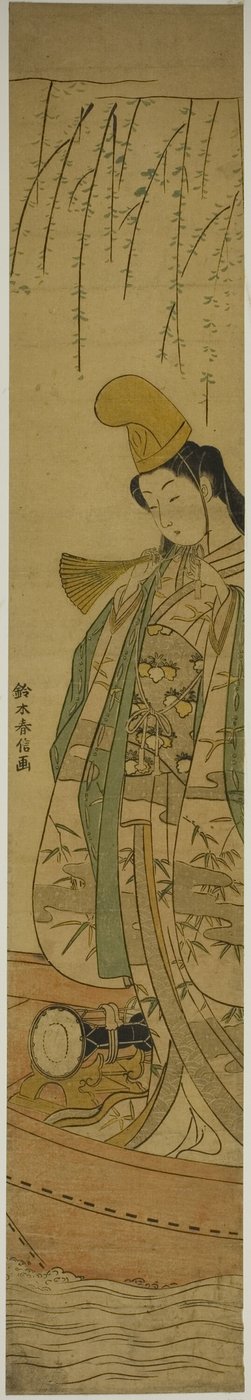Hakubyo dancer S single gin člen Asazuma boa od Suzuki Harunobu