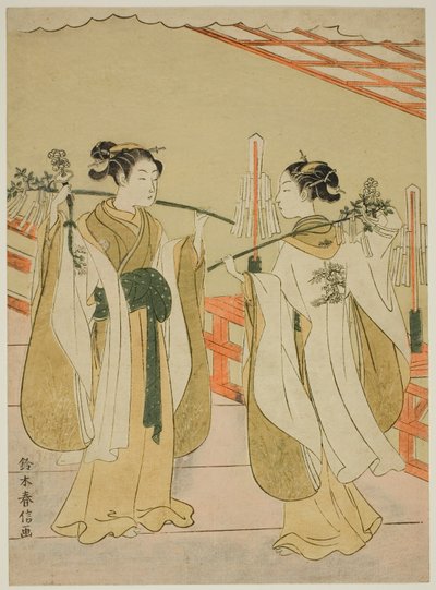 Sh Rine Maita s Ohami Plan d Ohatsu Group Fellow g At Yushima Tenjin Sh Rine od Suzuki Harunobu