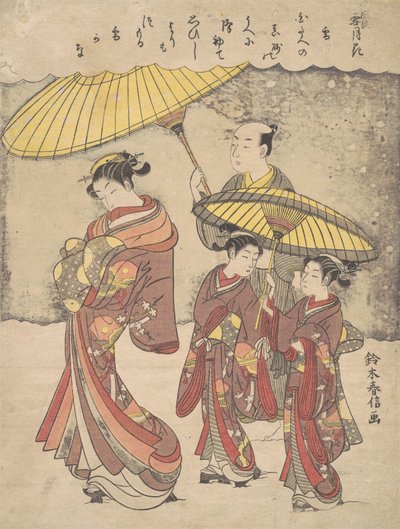 Sníh, cca. 1769, ca. 1769. od Suzuki Harunobu
