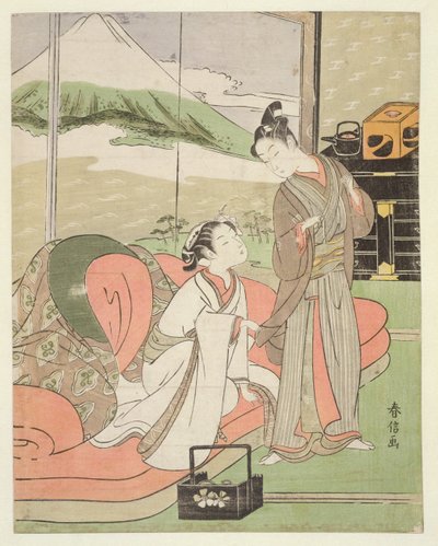 TH Riches 1913 Lover Takeing Leave of a Courtesan, c.1768-9 (woodblock print) od Suzuki Harunobu