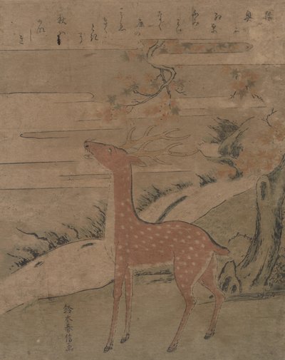 The Cry of the Stag, ca. 1760, ca. 1760. od Suzuki Harunobu