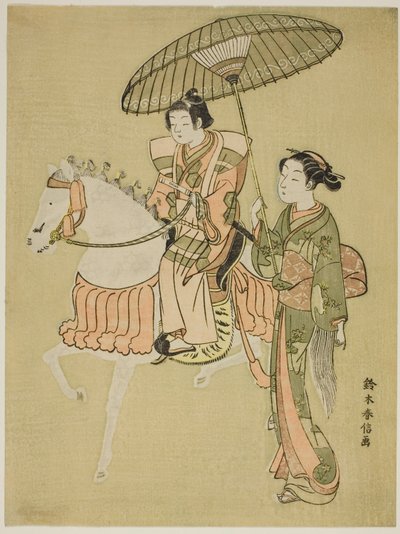 Mladý jezdec od Suzuki Harunobu