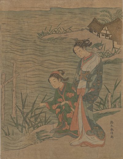 Dvě mladé dámy na pobřeží, ca. 1768, ca. 1768. od Suzuki Harunobu