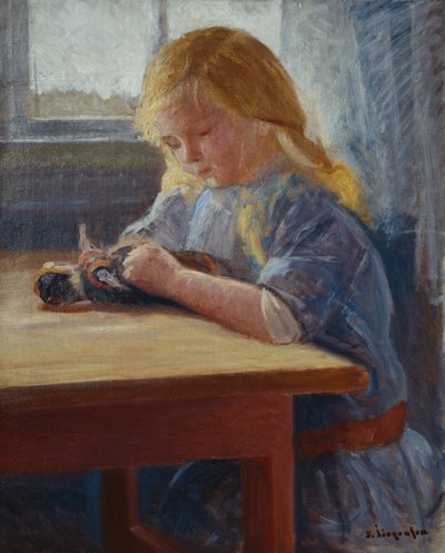 Dívka si hraje s panenkou od Sven Jorgensen