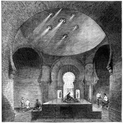 Turecké lázně v Jermyn Street, Londýn, 1891. od Swain