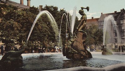 Stockholm: Fontanen "Tors Fiske" (barevná fotografie) od Swedish Photographer