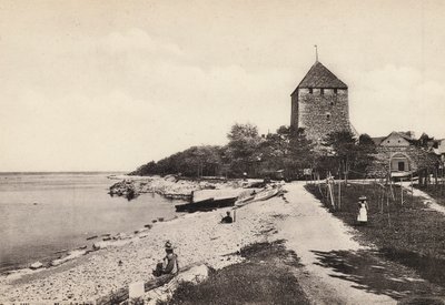 Švédsko / Švédsko: Gotland, Wisby, Kruttornet (č/b foto) od Swedish Photographer