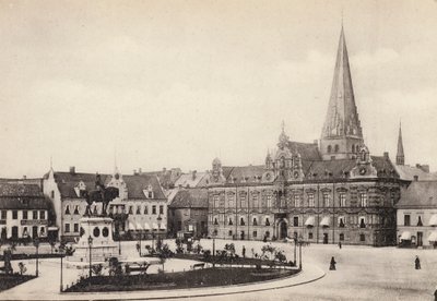 Švédsko / Švédsko: Skane, Malmo, Stortorget a Radhuset (černobílá fotografie) od Swedish Photographer