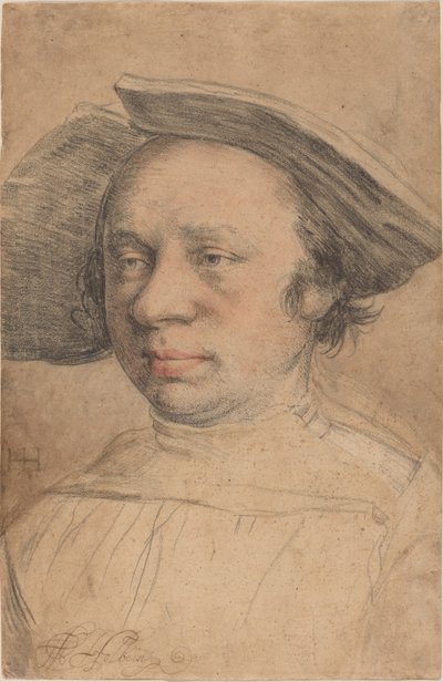 Portrét muže v klobouku se širokou krempou od Swiss 16th Century after Hans Holbein the Younger