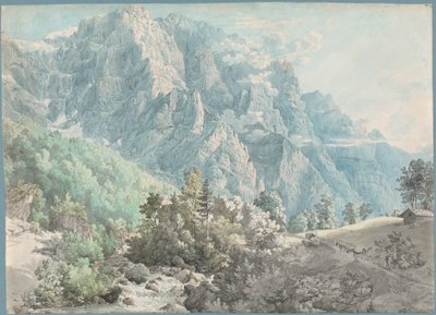 Masiv Glärnisch ve Švýcarsku od Swiss 18th Century