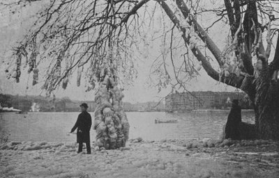 Aux Eaux-Vives a Geneve, Hiver 1896 (černobílá fotografie) od Swiss Photographer