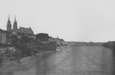 Basilej, katedrála a Rýn (černobílá fotografie) od Swiss Photographer