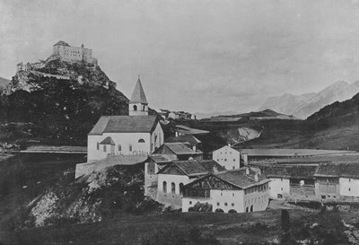 Chateau de Tarasp (černobílá fotografie) od Swiss Photographer
