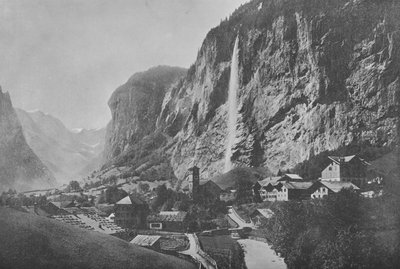 Lauterbrunnen, Cascade du Staubbach (černobílá fotografie) od Swiss Photographer
