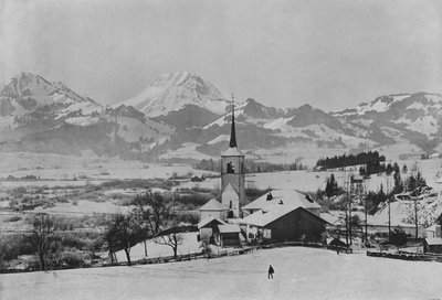 Le Moleson, cena Vue a Broc, Gruyere (černobílá fotografie) od Swiss Photographer