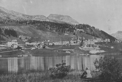 Saint-Moritz-Dorf (černobílá fotografie) od Swiss Photographer
