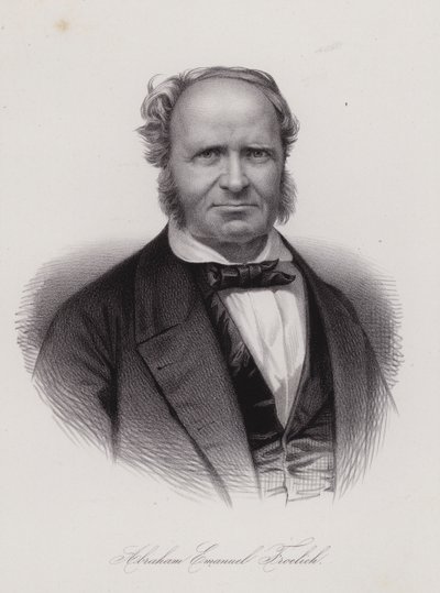 Abraham Emanuel Frohlich, švýcarský básník (rytina) od Swiss School