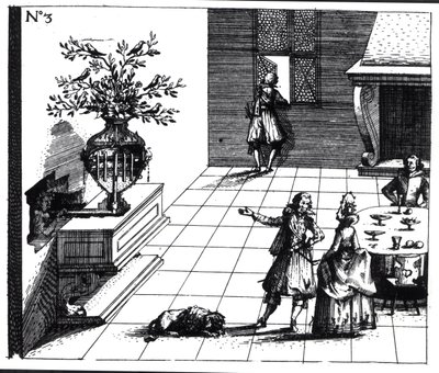 Hudební strom ptačí zpěv, publikovaný kolem roku 1670 od Swiss School