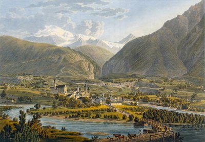 Brig na Rhone, Bernské Alpy, Švýcarsko, 1819. od Swiss School