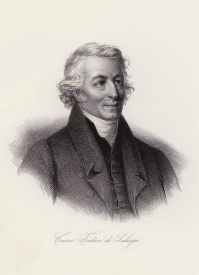 Frederic-Cesar de La Harpe, švýcarský politický vůdce a osobní učitel Alexandra I. Ruska (rytina) od Swiss School