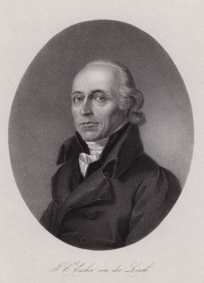 Hans Conrad Escher von der Linth, švýcarský vědec, umělec a politik (rytina) od Swiss School