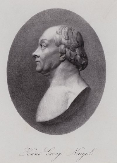 Hans Georg Nageli , švýcarský skladatel a vydavatel (rytina) od Swiss School