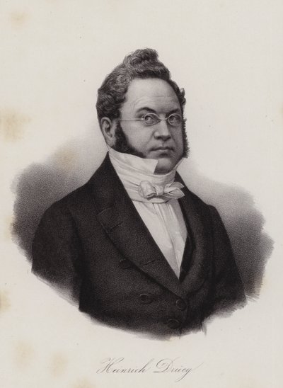Heinrich Druey, švýcarský právník, filozof a politik (rytina) od Swiss School