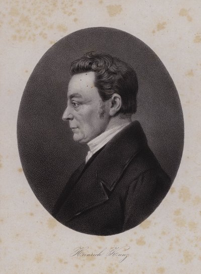 Heinrich Kunz, švýcarský výrobce textilu (rytina) od Swiss School
