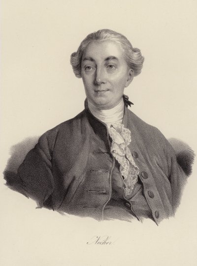 Jacques Necker, švýcarský bankéř (rytina) od Swiss School