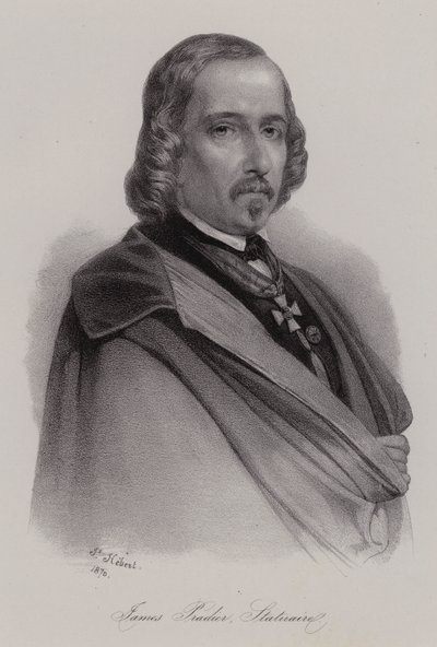 James Pradier, švýcarský narozený francouzský sochař (rytina) od Swiss School