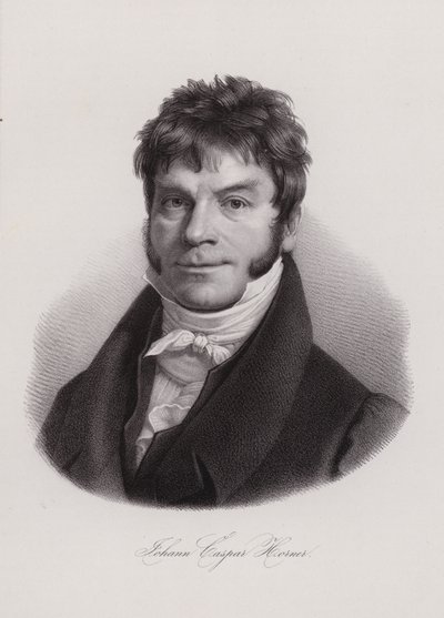 Johann Caspar Horner, švýcarský fyzik, matematik a astronom (rytina) od Swiss School