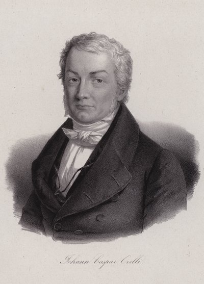 Johann Caspar von Orelli, švýcarský klasický učenec (rytina) od Swiss School