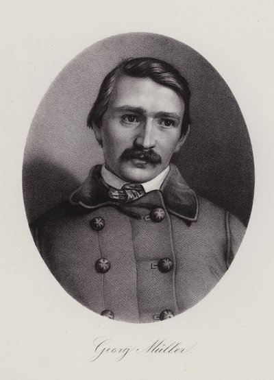 Johann Georg Mueller , švýcarský architekt a malíř (rytina) od Swiss School