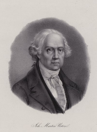 Johann Martin Usteri, švýcarský básník (rytina) od Swiss School