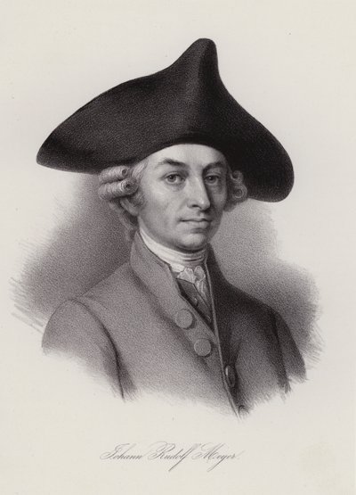 Johann Rudolf Meyer, švýcarský výrobce hedvábných stuh a filantrop (rytina) od Swiss School