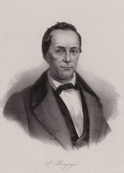 Josef Munzinger, švýcarský politik (rytina) od Swiss School