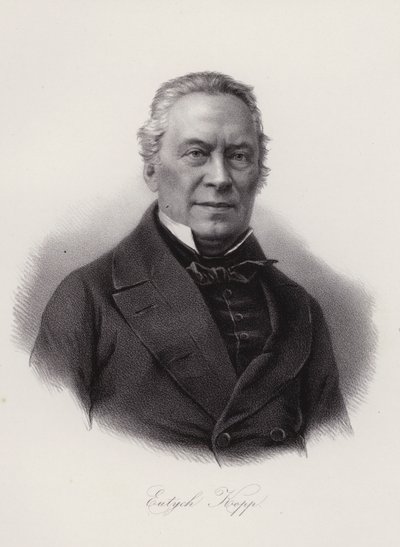 Joseph Eutych Kopp , švýcarský historik, básník a politik (rytina) od Swiss School
