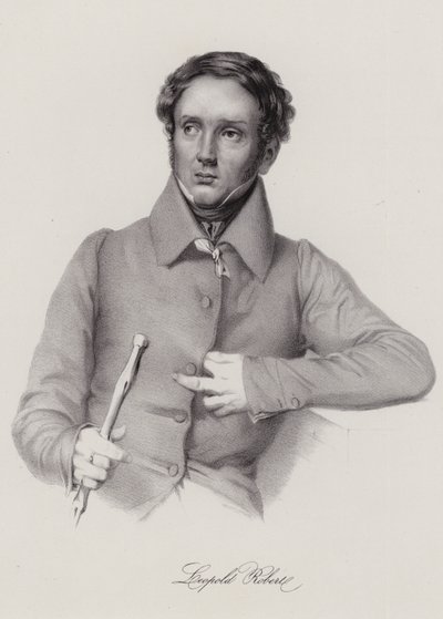 Louis Leopold Robert, švýcarský malíř (rytina) od Swiss School