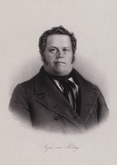 Nazar von Reding , švýcarský politik (rytina) od Swiss School