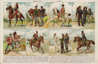 Důstojníci a vojáci evropských armád (chromolitho) od Swiss School
