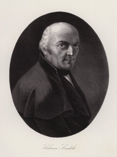 Salomon Landolt, švýcarský politik (rytina) od Swiss School