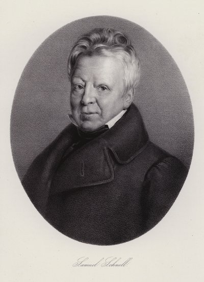 Samuel Ludwig Schnell, švýcarský právník (rytina) od Swiss School