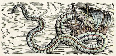 Mořská příšera, ilustrace z knihy "Historiae Animalium", Conrad Gesner od Swiss School