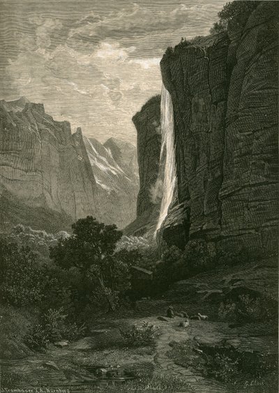 Staubbach, v údolí Lauterbrunnen od Swiss School