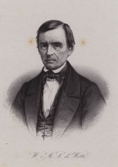 Wilhelm Martin Leberecht de Wette, německy narozený švýcarský teolog a biblista (rytina) od Swiss School
