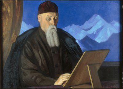 Portrét malíře Nicholase Roericha od Swjatoslaw Nikolajewitsch Roerich