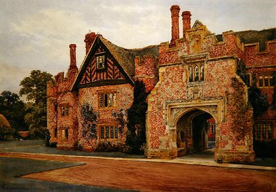 Compton Wynyates, Warwickshire (akvarel na papíře) od Sydney Currie