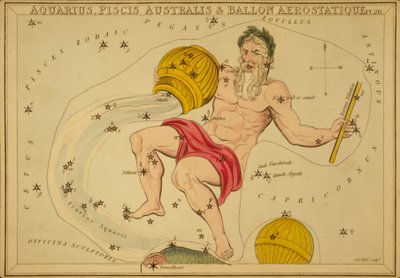 Aquarius, Piscis Australis & Ballon Aerostatique, ilustrace z 