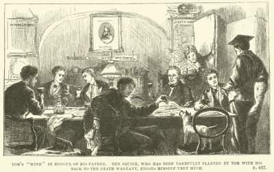 Ilustrace pro Toma Browna v Oxfordu od Thomase Hughese (rytina) od Sydney Prior (after) Hall