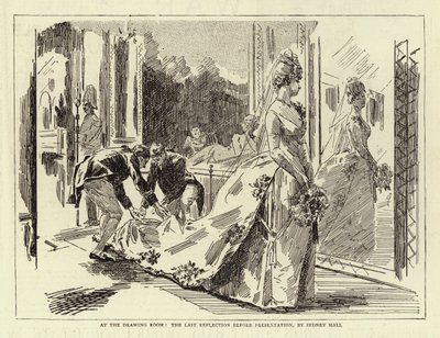 V salonu, poslední reflexe před prezentací od Sydney Prior Hall